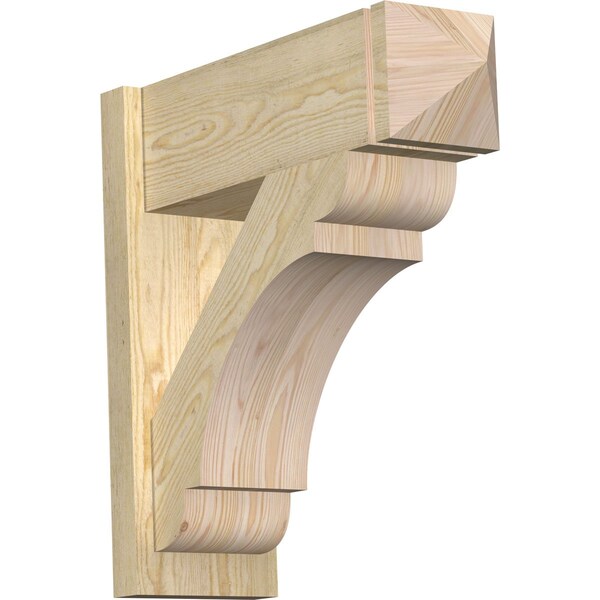 Ekena Millwork Olympic Rough Sawn Arts and Crafts Outlooker, Douglas Fir, 8"W x 24"D x 24"H OUT08X24X24OLY03RDF - main